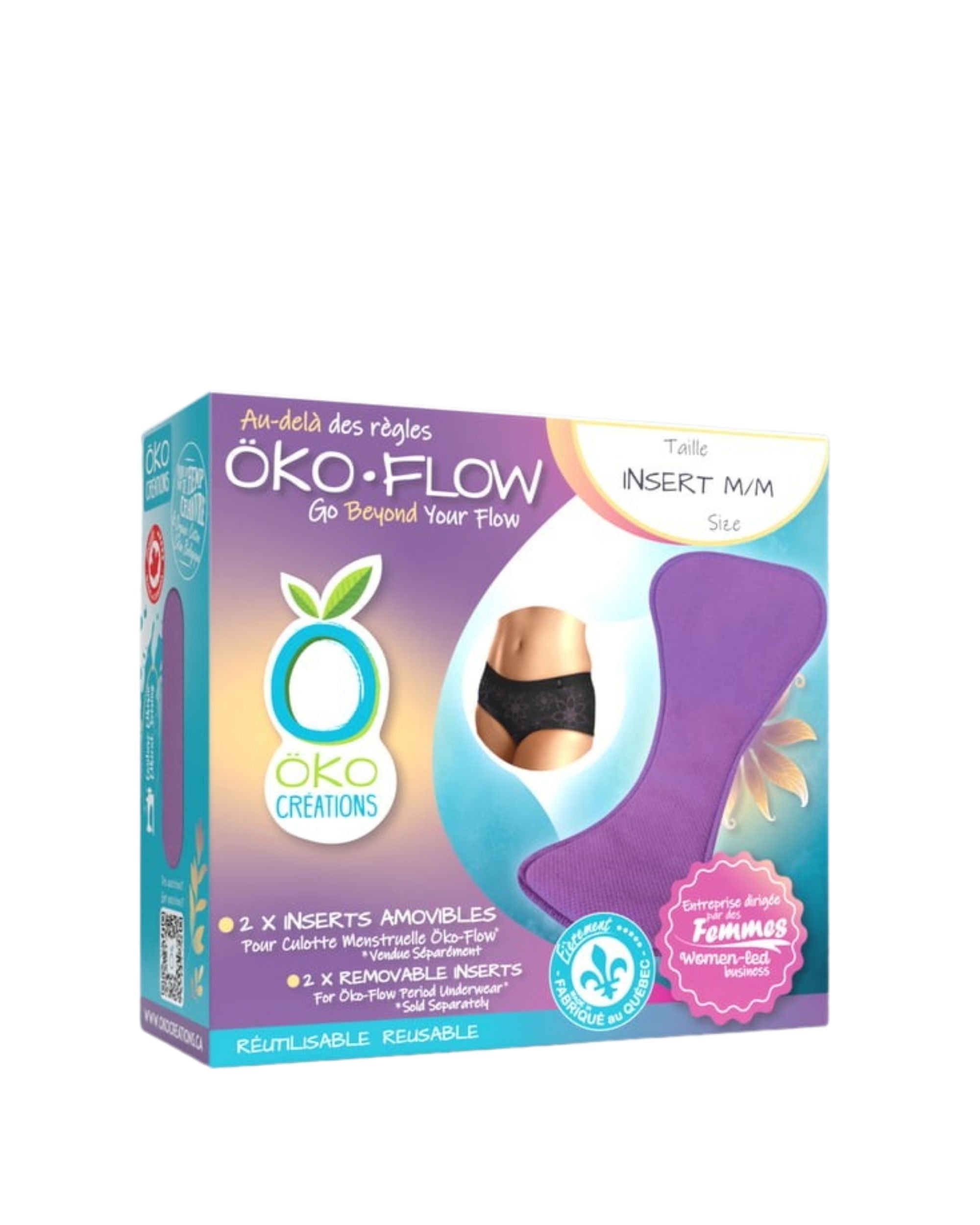 ÖKO-CREATION | Öko-Flow Removable Inserts for Low Waist Period Underwear (2 inserts)