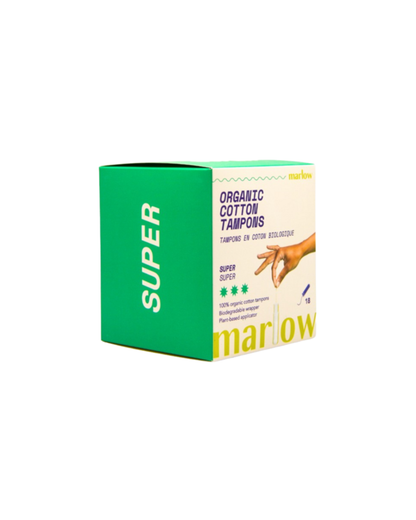 MARLOW | Super Organic Cotton Tampons with Compact Plant-Based Applicator